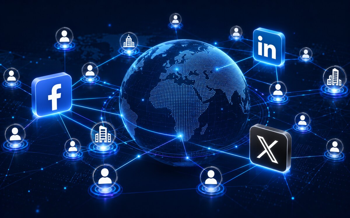 Facebook LinkedIn Twitter社交媒体获客